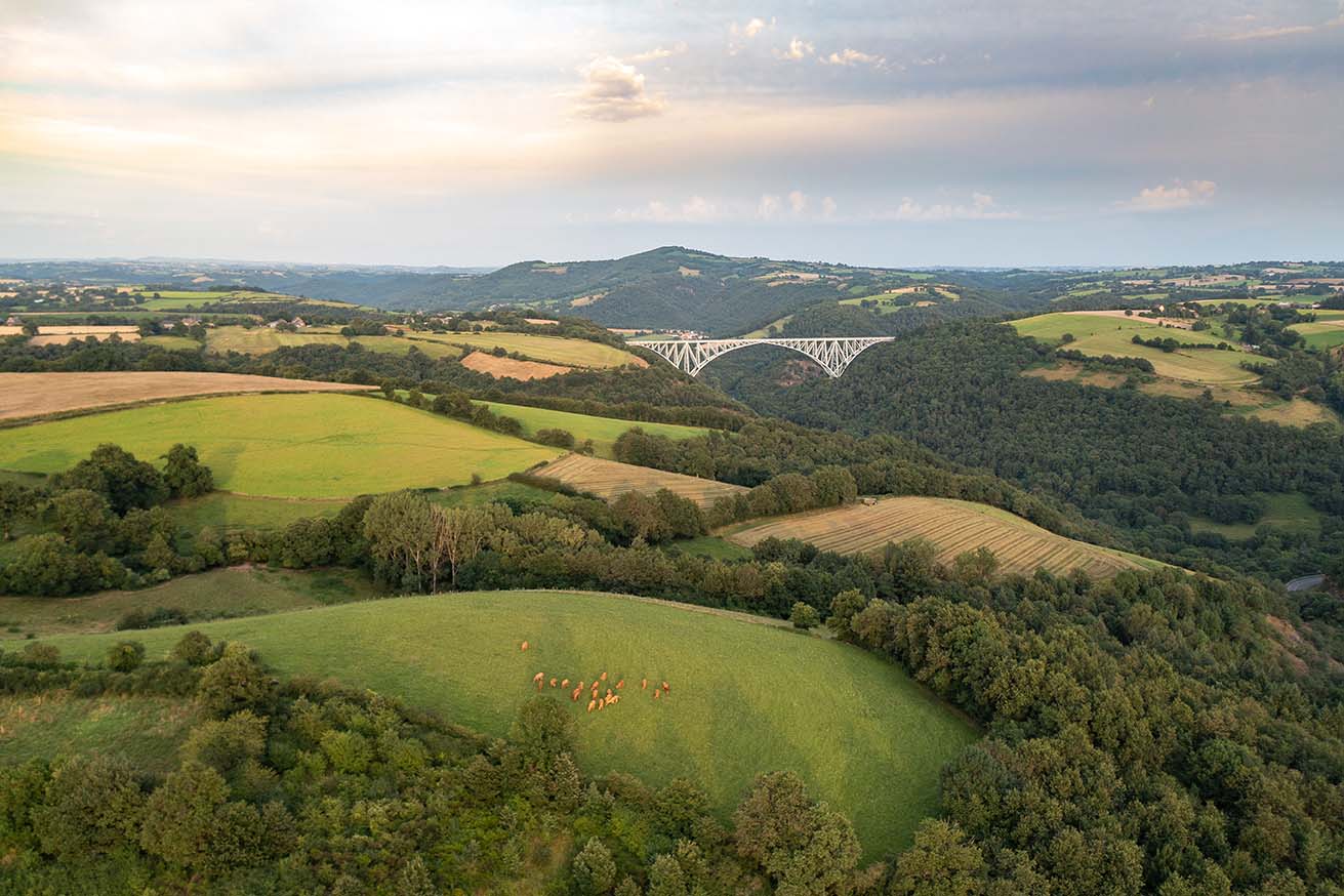 Viaduc du Viaur, architecture particulière du Ségala